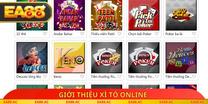 Giới thiệu xì tố online