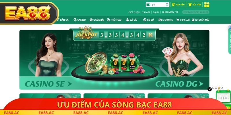 Ưu điểm của sòng bạc EA88